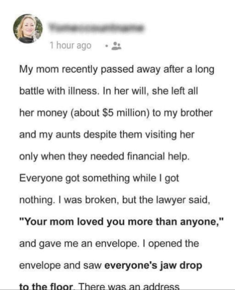 My late mom left $5 Million inheritance to my greedy brother and..