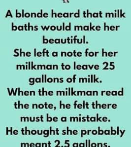 A blonde and milk bath