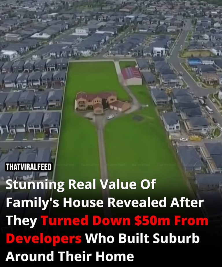 Stunning Real Value Of Family’s House Revealed After They Turned Down $50m From Developers Who Built Suburb Around Their Home