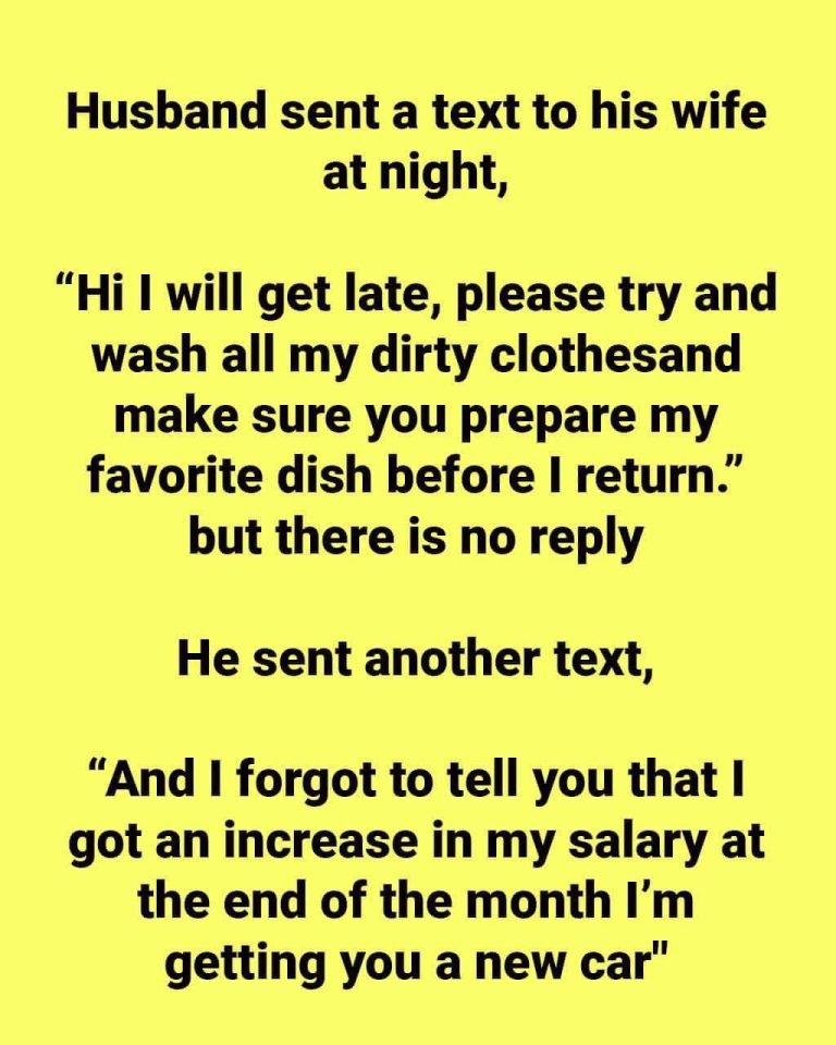 Husband sent a text to his wife at night