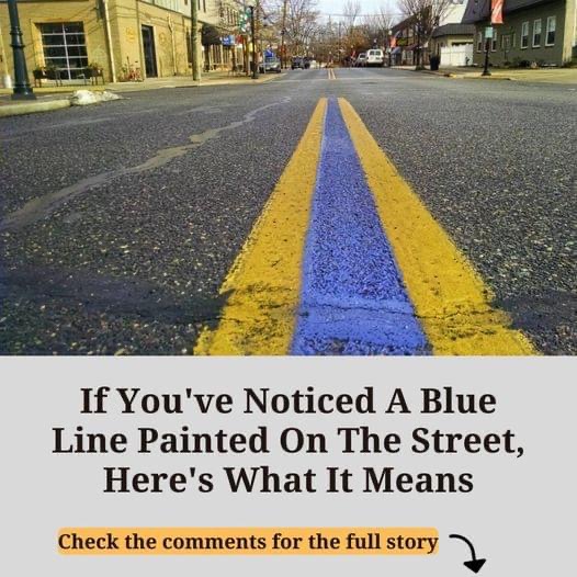 If You’ve Noticed A Blue Line Painted On The Street, Here’s What It Means