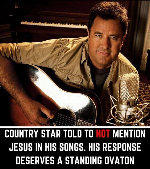 Country star Vince Gill was instructed not to sing about Jesus so this is how he responded