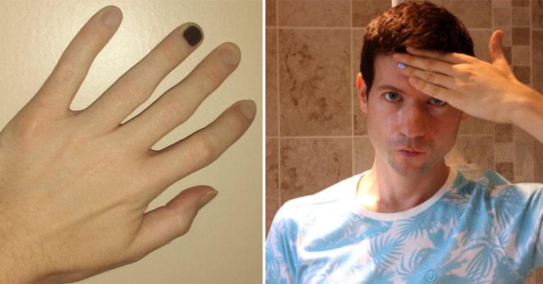 If you see a man with one painted fingernail, this is what it means