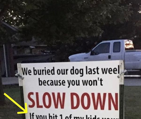 After Dog Gets Hit By Car, Sign Has The Entire Neighborhood Talking