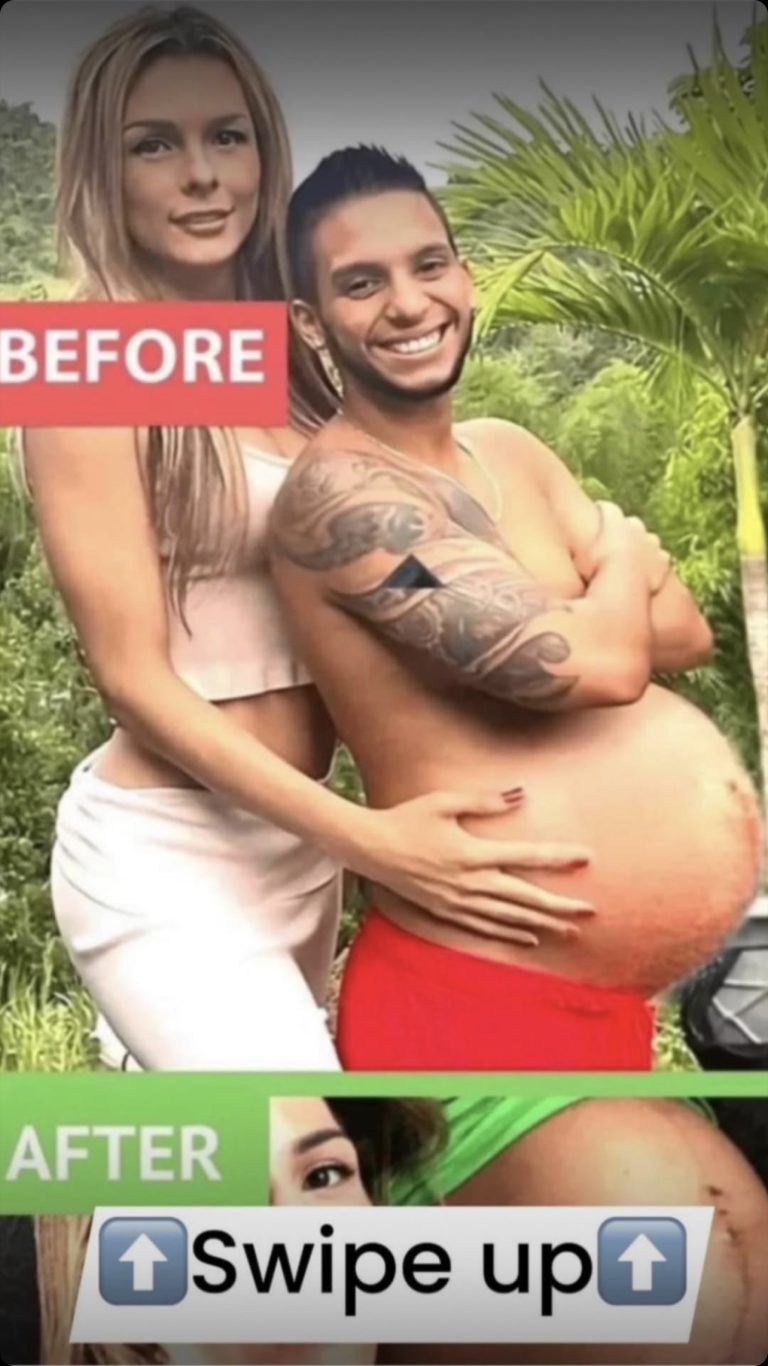 Colombian Model Shares pictures of her Eight months Pregnant Husband…