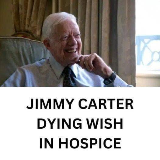 Jimmy Carter, the former president, disclosed his final