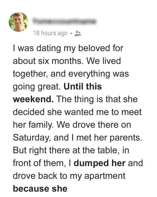 Man Dumps His Beloved Right in Front of Her