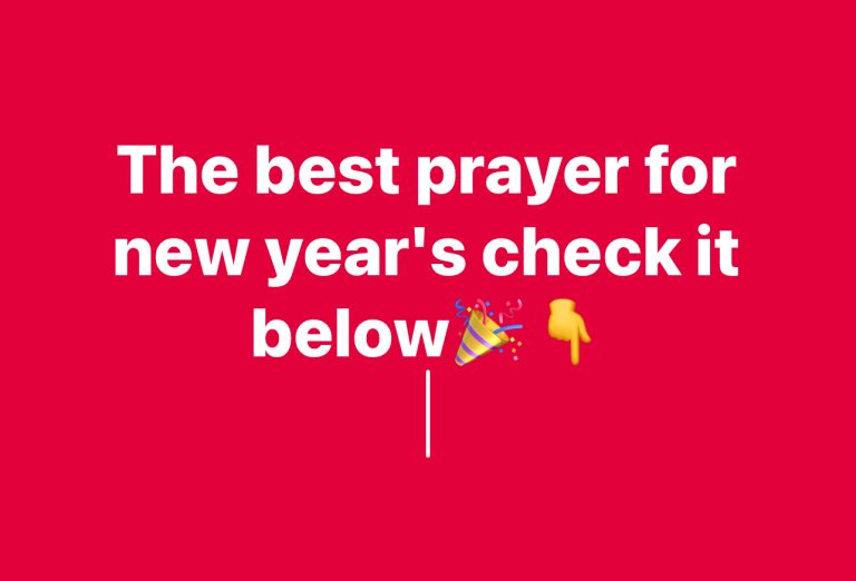 New Year’s Prayer