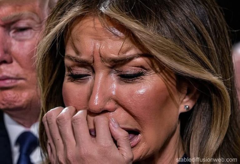 Heartbroken Melania Trump overcome