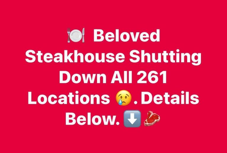 Favorite Steak Restaurant Closes All 261 Locations