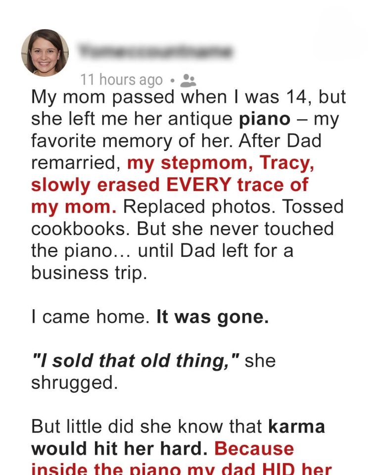 My Stepmom Secretly Sold the Piano I