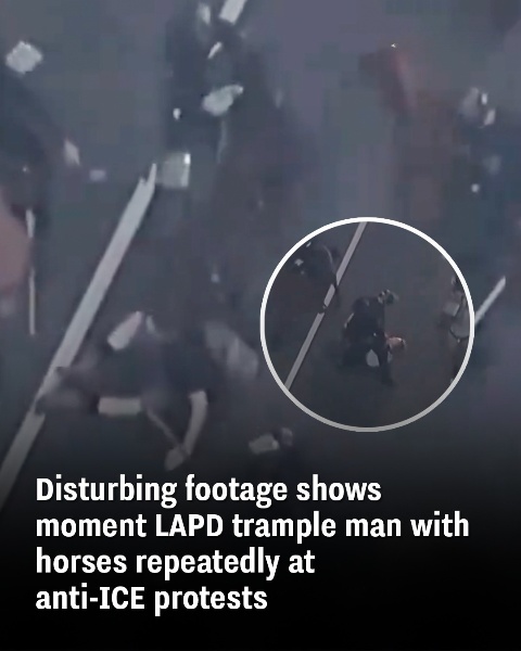 Shows moment LAPD trample man