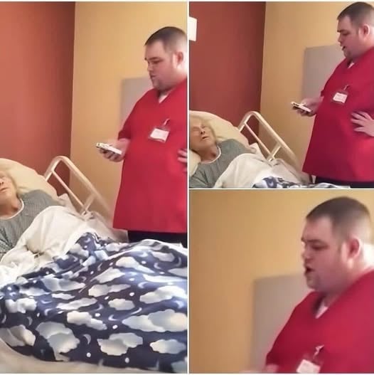 Male nurse has absolutely no clue that he’s on camera as