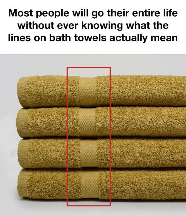 The real purpose of those mysterious lines on towel