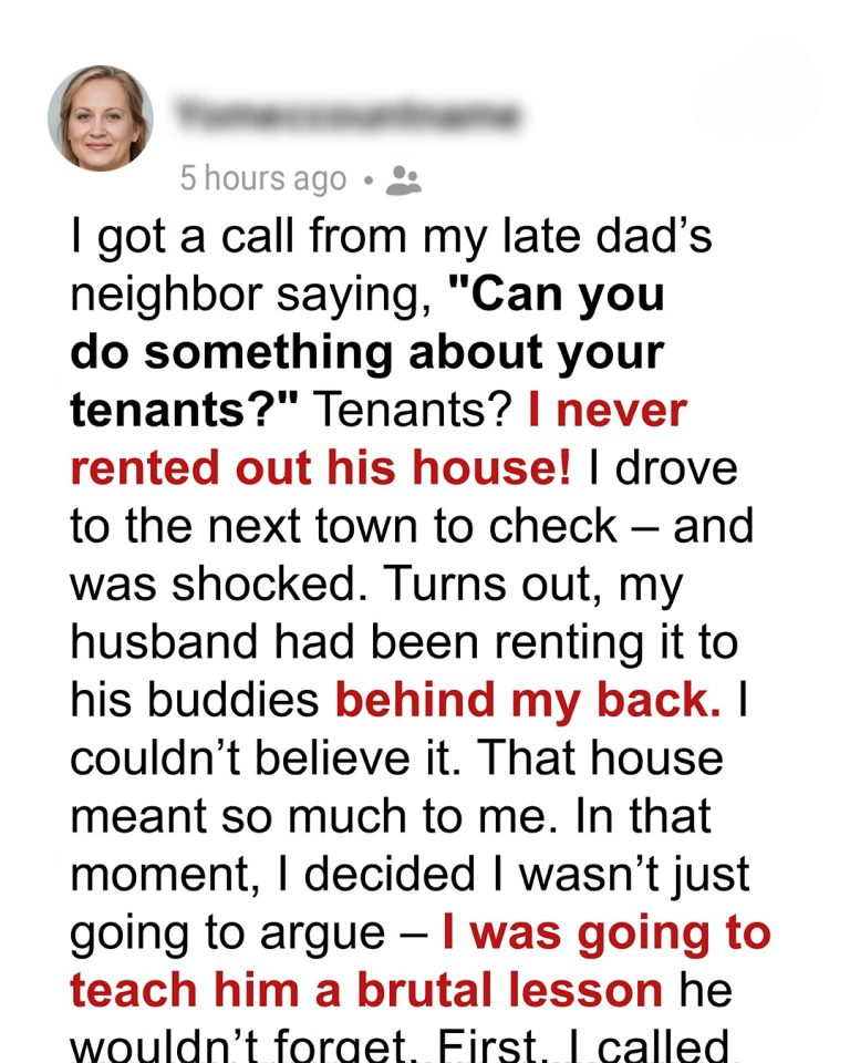 My Husband Secretly Rented Out My Late