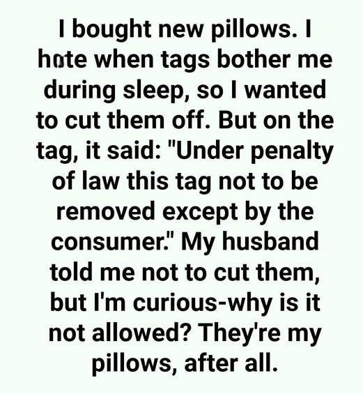 Are pillow tags illegal to remove?