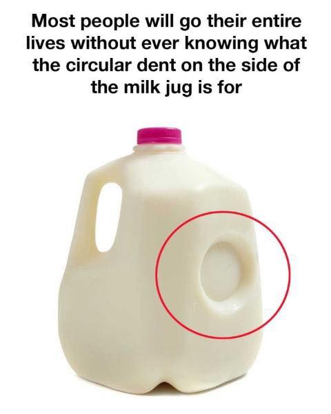 The Hidden Purpose Behind That Little Dent on Your Milk Jug