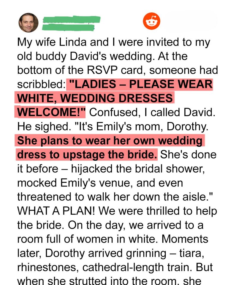 Sassy Mom Seeks Attention by Wearing a White Dress to