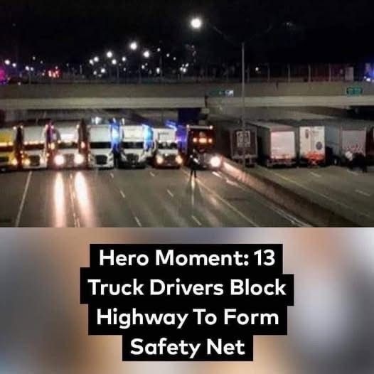 No one knows why 13 trucks are bloc