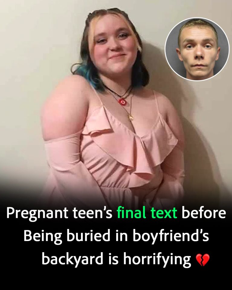 Chilling text from pregnant teen found d