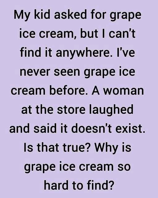 What makes grape ice cream so hard to come by?