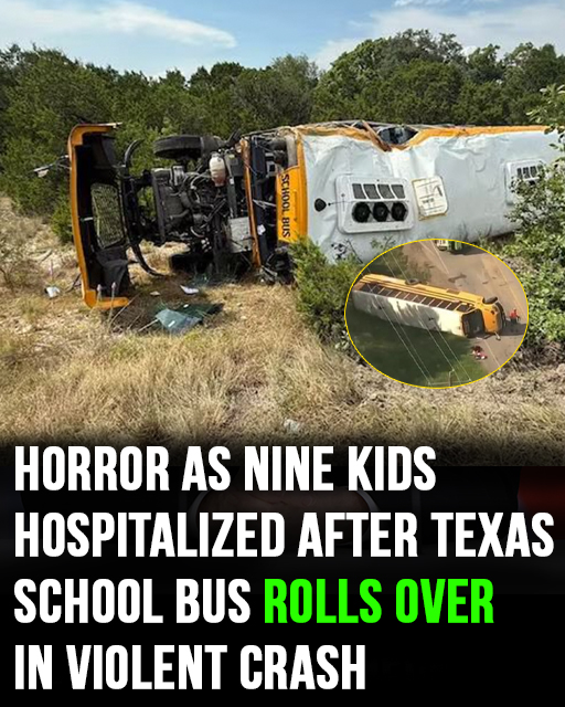 Texas school bus carrying 42 students rolls