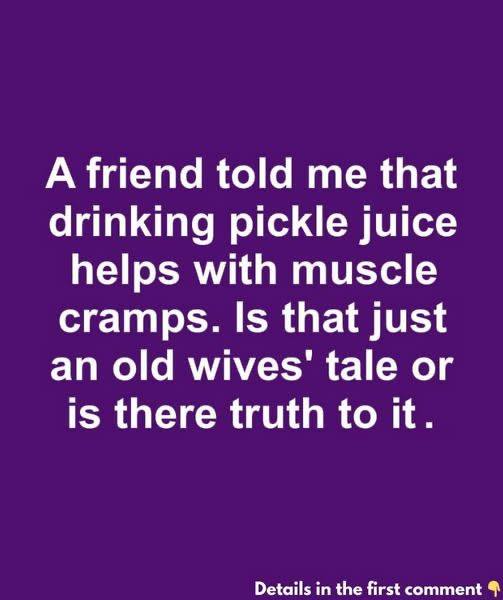 Can Drinking Pickle Juice Actually Relieve Musc