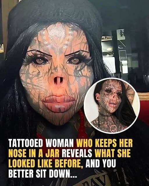 Tattooed woman who keeps he