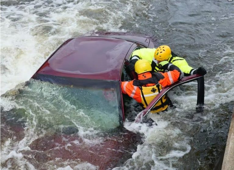 Family found in car in river they were with