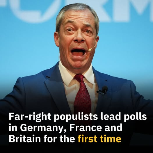 Far-right populists lead polls in Germany, France and Britain