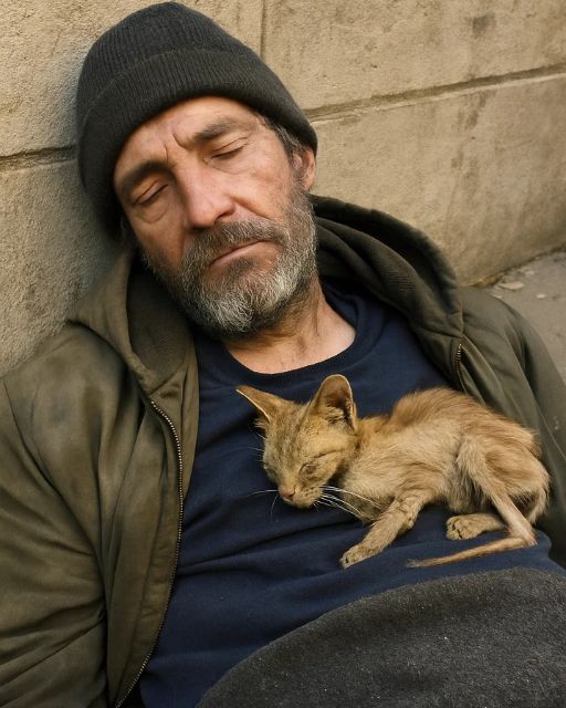 He Had No Home, No Family—except for the Cat That Slept