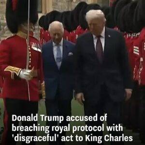 Donald Trump accused of breaching royal