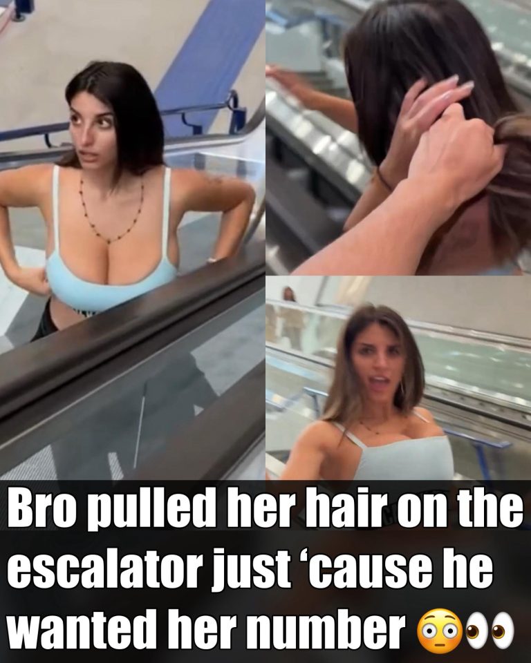 This man really risked it ALL on the escalator