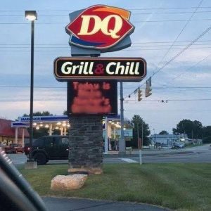 Wisconsin Dairy Queen’s Sign Sparks Soc