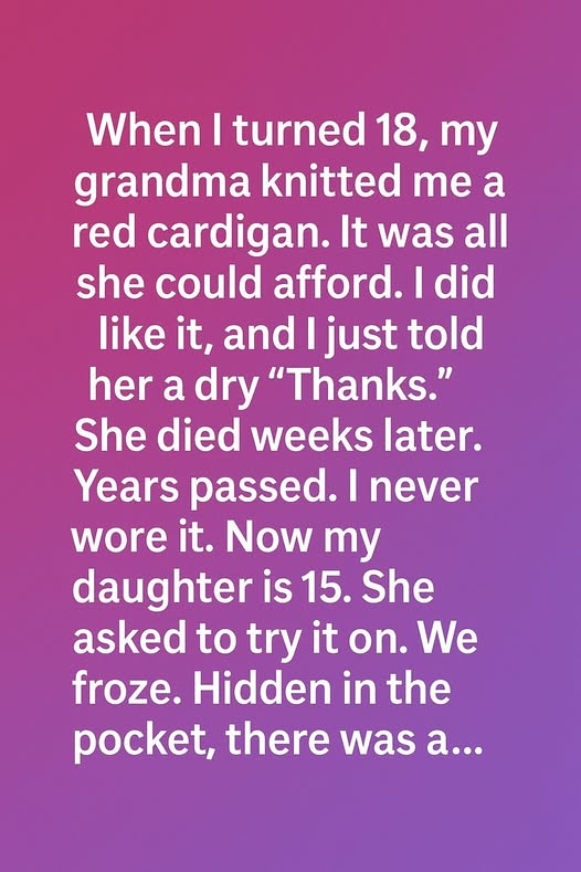 The Red Cardigan, A Hidden Messa