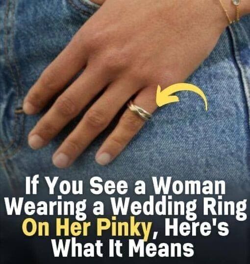 Women wearing rings on pinky fingers