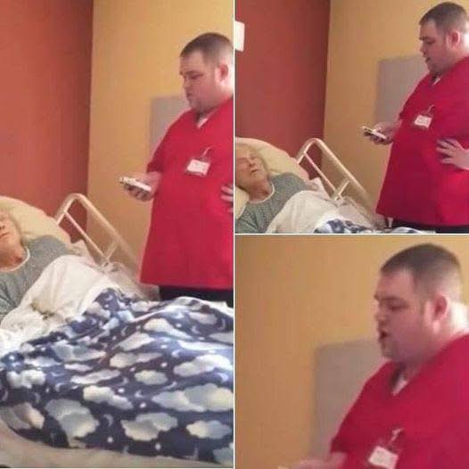Male nurse has absolutely no clue that he’s on camera