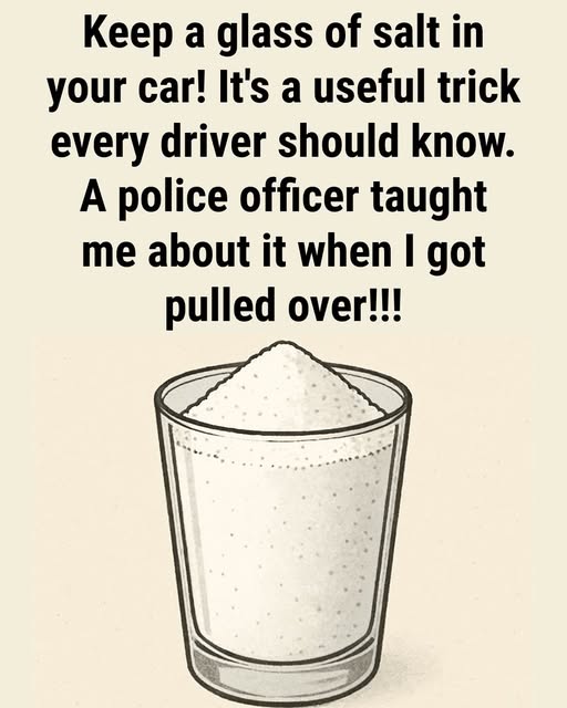 Place a Glass of Salt in Your Car