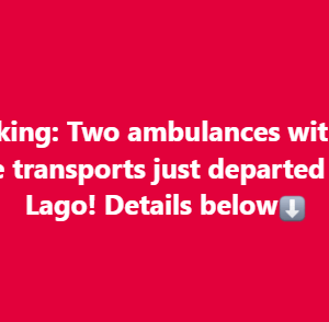 Reports describe two ambulances accompanie
