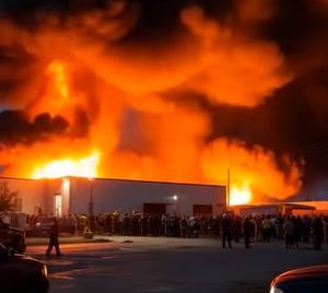 A few hours ago a big fire broke out in M